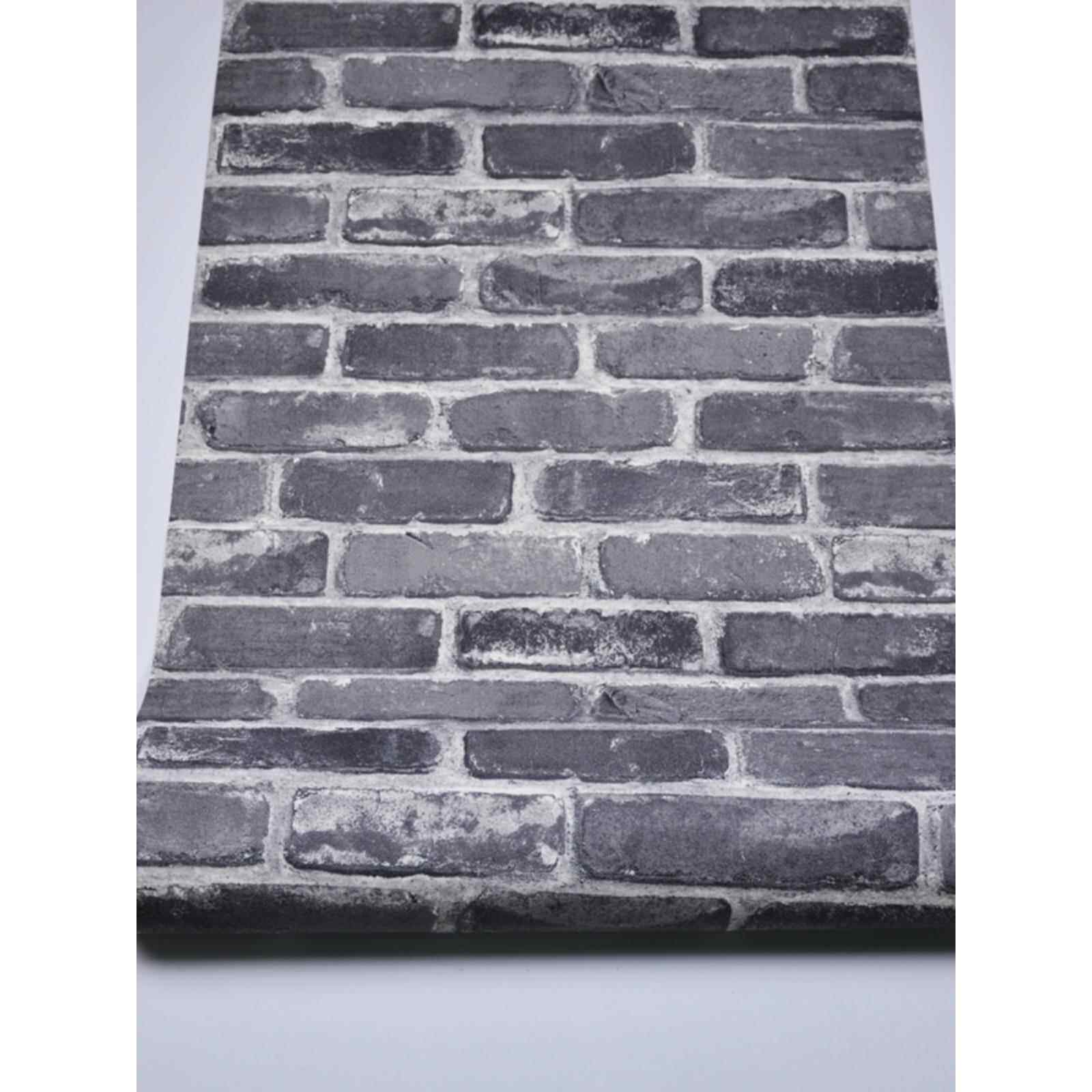 时尚覆古砖纹墙纸 3D砖块文化砖墙纸 理发店饭店会所咖啡店壁纸