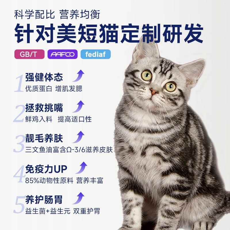 威美尔减逊馋 毛斑短嘴专用猫粮幼虎猫成猫1斤0增猫肥缓CZO掉5冻