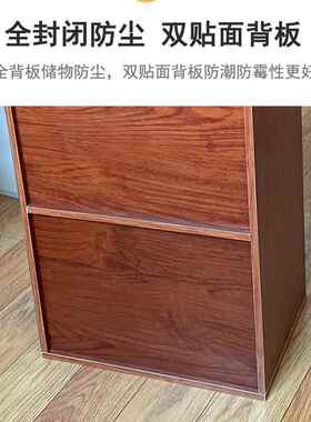 落地多收纳柜置物架带锁功能门柜床子储物带F95TH5M7柜木质家用加