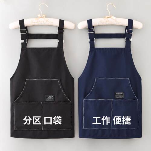 小个子爆款家用厨房围腰抱婴袋围裙帆布耐磨罩衣上班工作服定制男