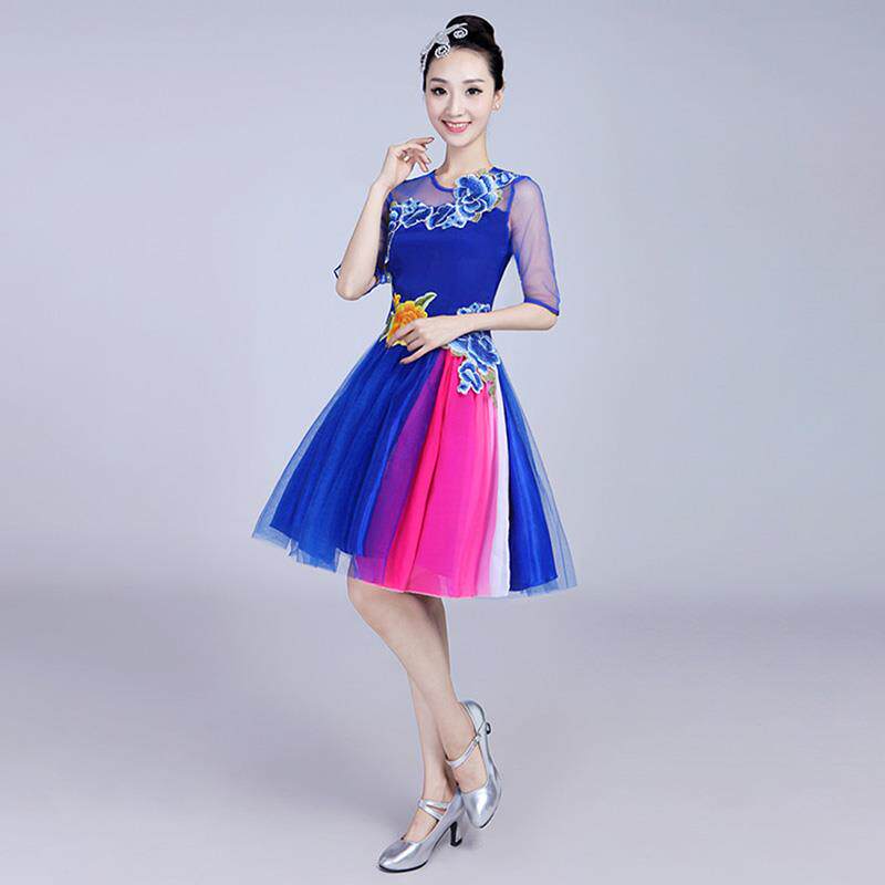 正品女子族成人现代舞表演服装场224新夏装民广舞服装0套装