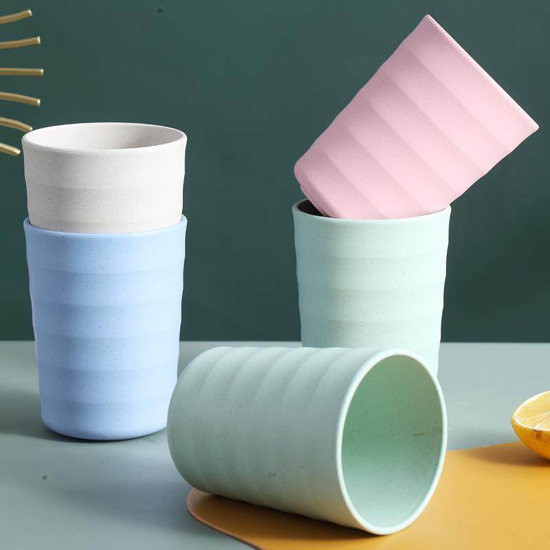 小麦秸家用防摔水杯直饮杯商用火锅店水杯耐高温食品级创意饮料杯,餐饮具,随手杯,淘宝优惠券,粉丝福利购,淘宝优惠卷