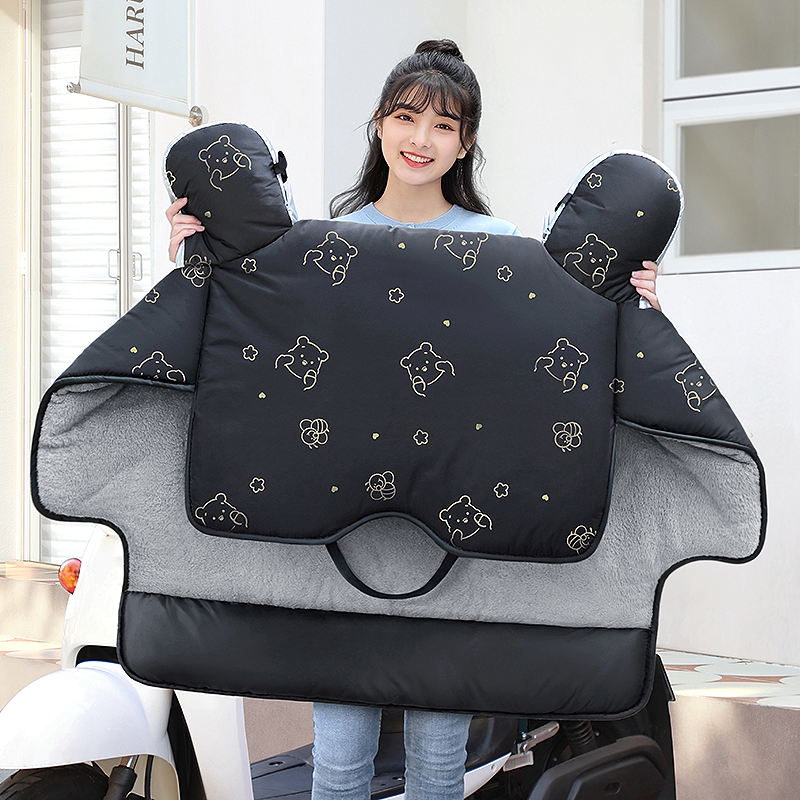 电动车挡风被冬季加绒加厚电瓶车摩托车女士防水2022新款防风罩