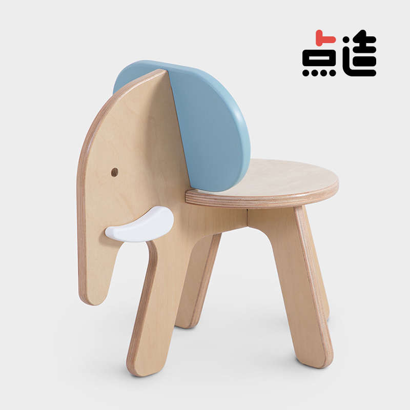 点造moji大象椅ins动物椅子儿童房靠背矮凳幼儿园北欧卡通儿童椅