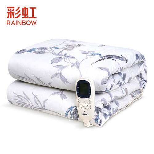 彩虹电热毯W19E双人双控调温电褥子定时记忆数显加厚防水2.0*1.8