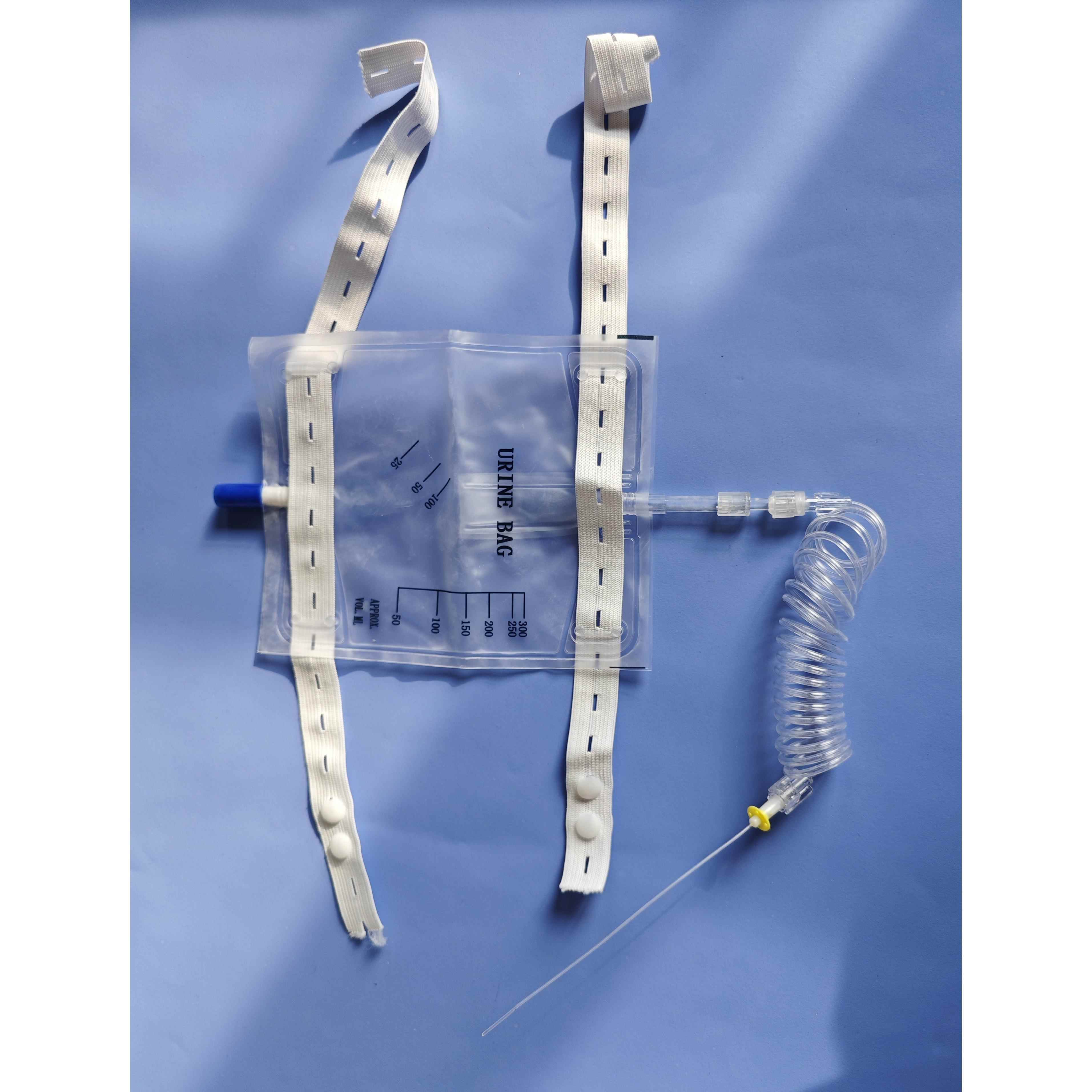 宠物猫咪犬狗带捆绑带螺旋软管配鲁尔口猫导尿管尿液引流袋尿袋