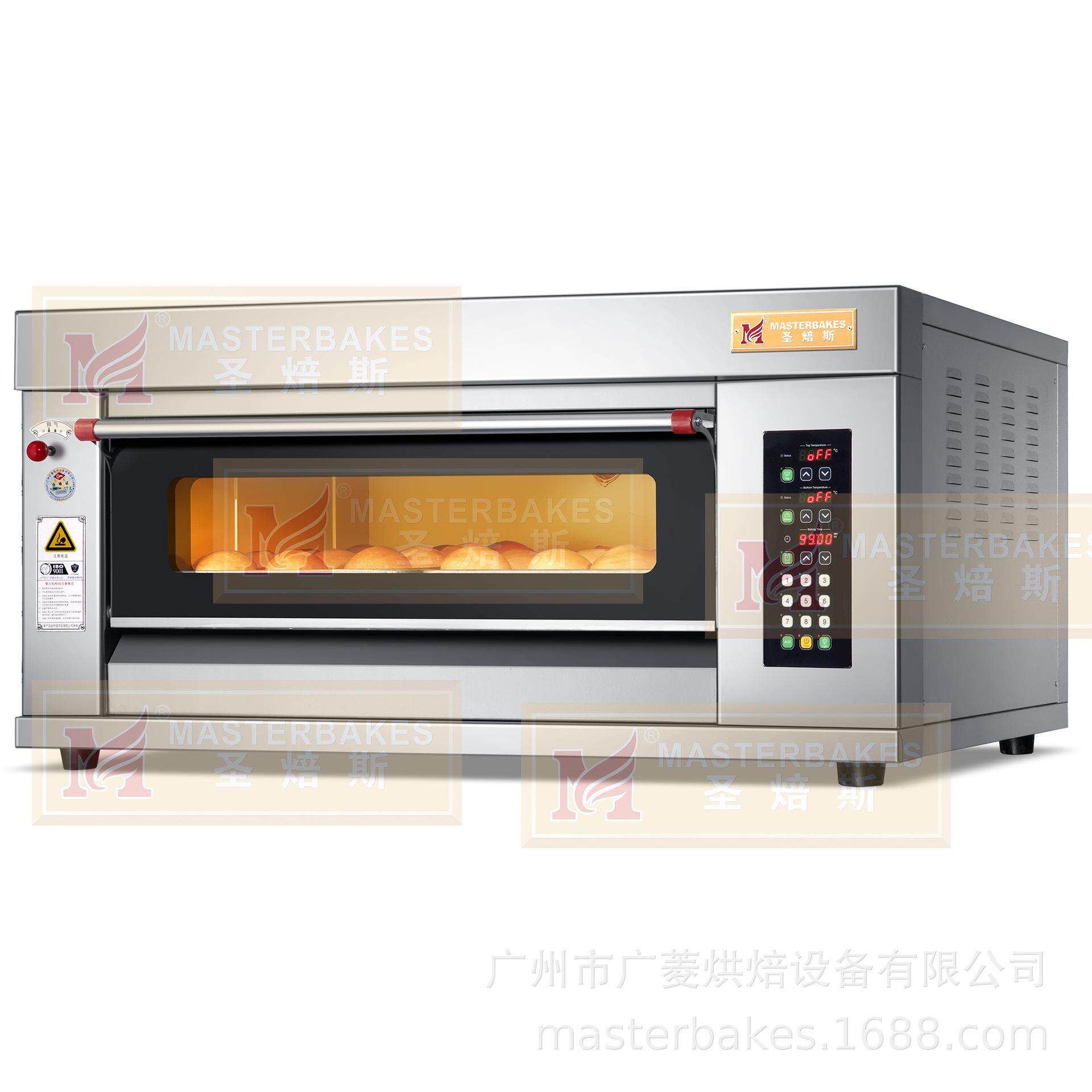 高端电脑版一层两盘烤箱精准温控小型烘焙工作室蛋糕店设备
