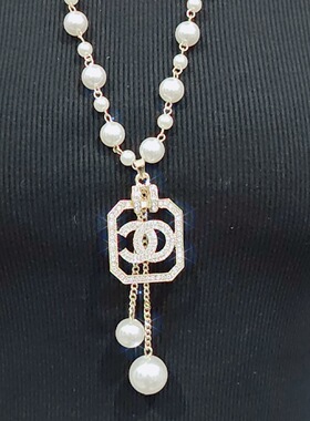 珍珠挂件项链毛衣长款爆款项链