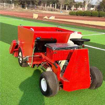 造冲草坪砂机 座XEA驾式电动梳草砂机人 四轮柴油冲充砂梳草机