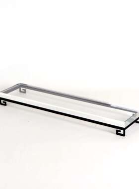 现代新式样装板间亚克力茶托酒柜饰品MC-TY-17长示方形金属展托中