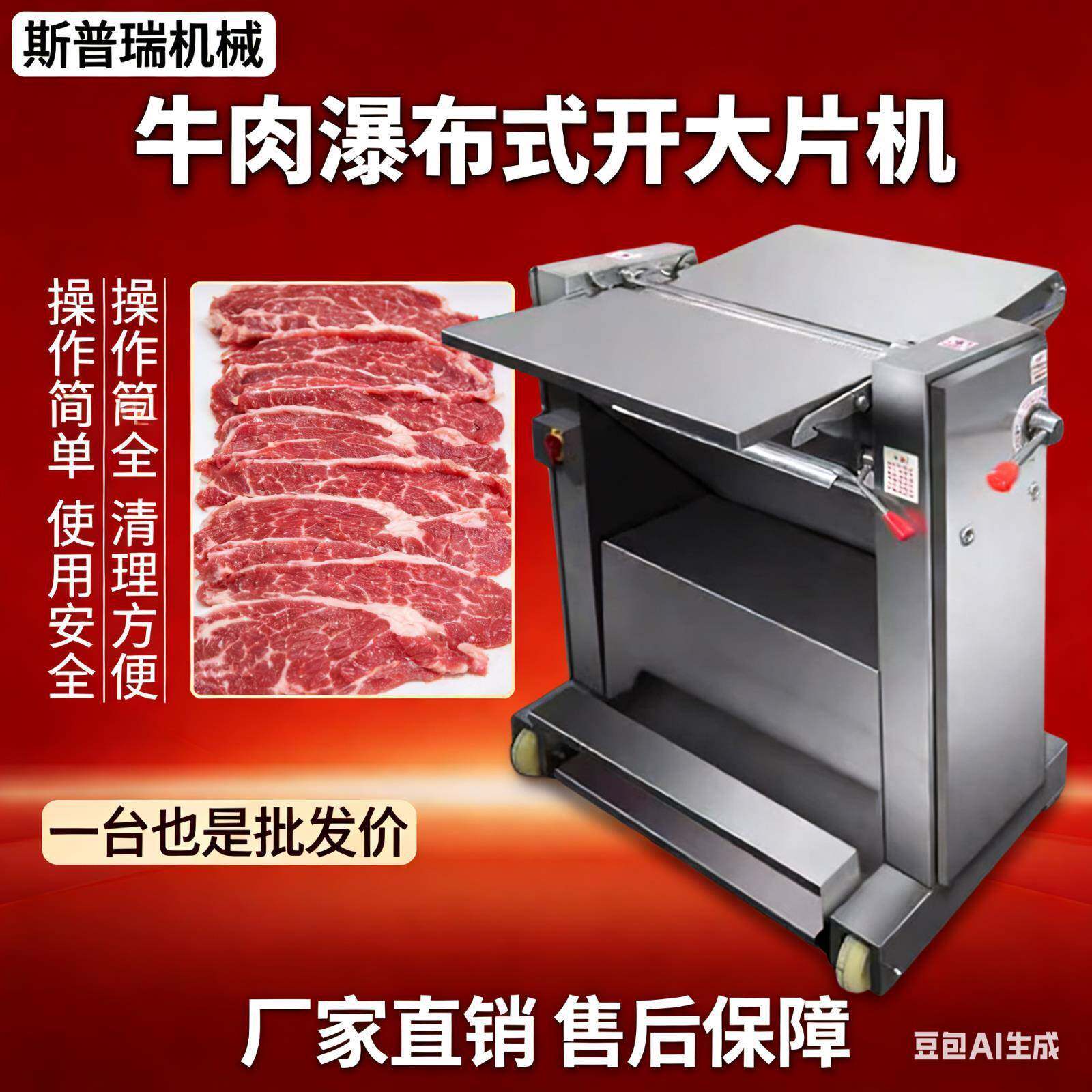 设备牛肉切片机开片肉类大片牛肉开片机商用机设备不锈钢机设