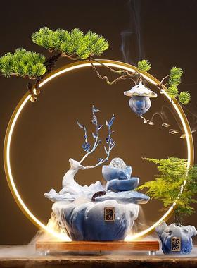 创意流水生财喷泉循环水客厅办公室招财摆件乔迁新居礼品开业礼物