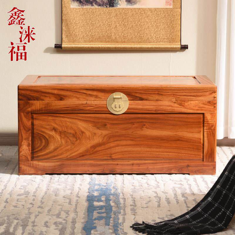 百年樟木箱画子彷古红樟木箱婚老嫁箱收纳箱Dougui02字藏画箱收六