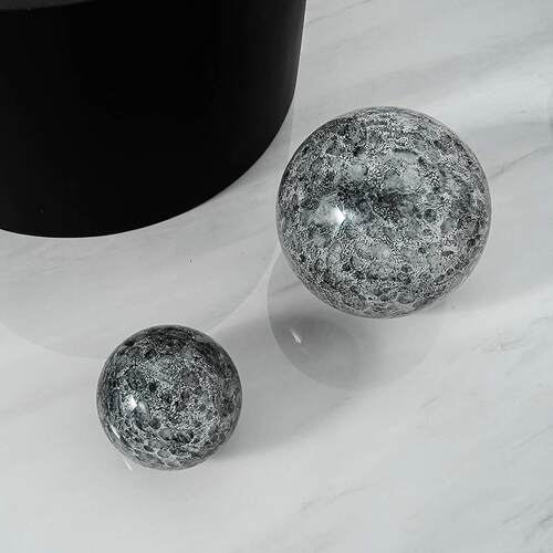 现代极简灰星球玻璃小摆件色样间别墅创意家板FB-ZS204儿居童饰品