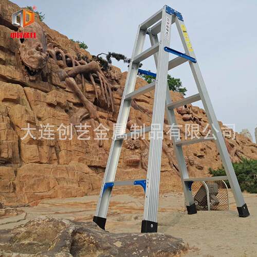 铝合金1-6米加厚加宽人字梯承重150KG双侧工程登高工业A字型梯子
