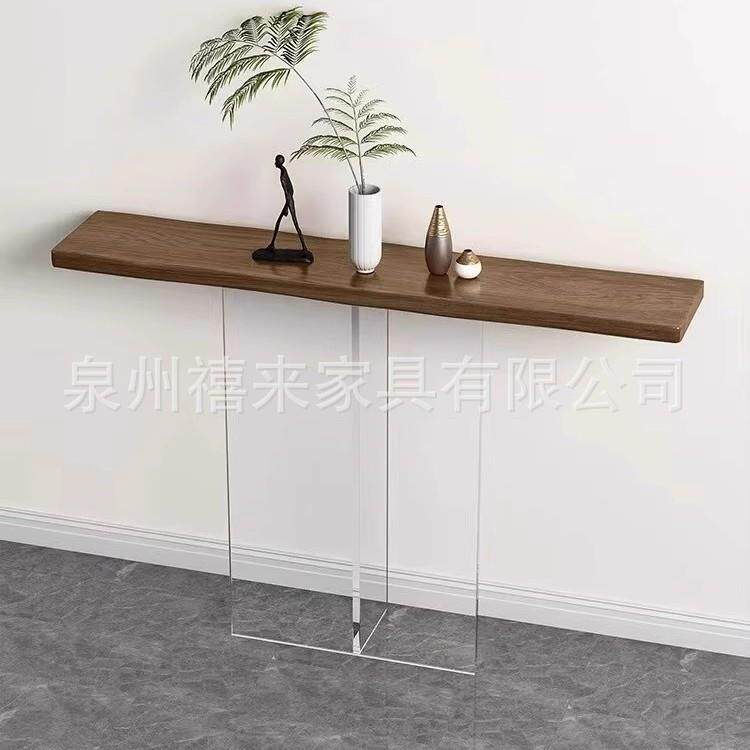玄关桌原子奢XG23亚克力靠墙窄自然边台入木户正对门柜简约现轻代
