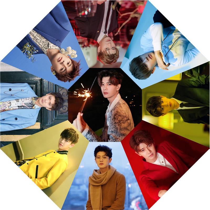 高档家伦伞自动任折叠太阳星伞乙烯基防紫线外雨或阳光礼品伞