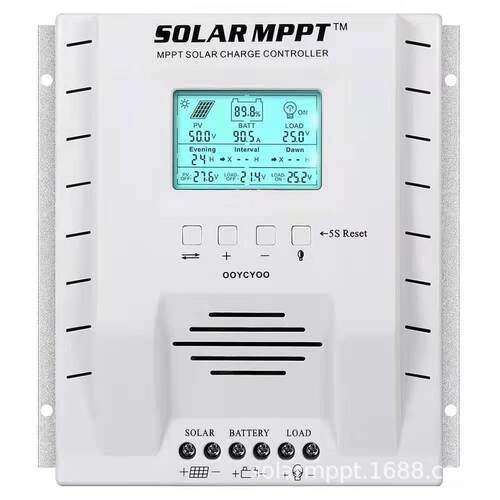 太阳能控制器MPPT 60A 太阳能充电控制器12V/24V 输入100V
