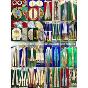 玻璃推拉门拉手新型中国风豪华酒店门把手定制宴会厅木门拉手拉手