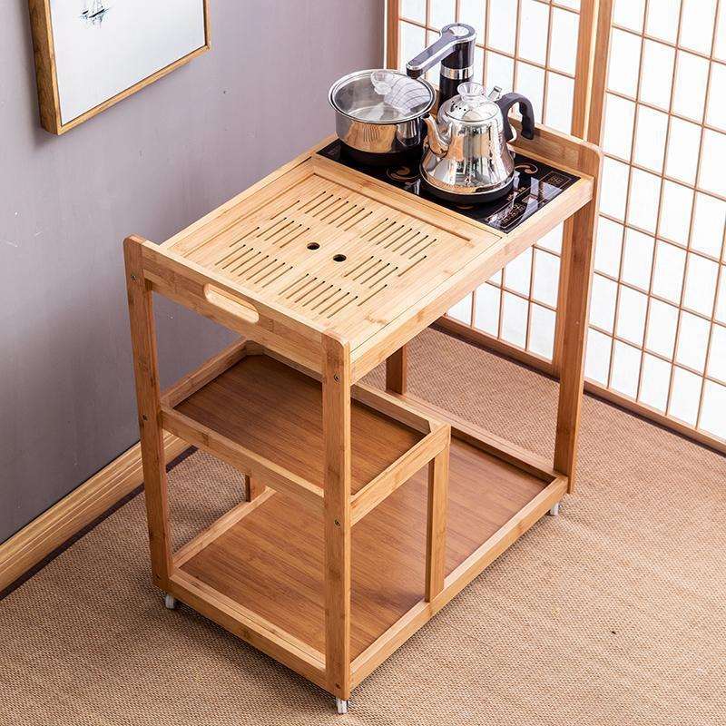 移动茶车家用茶台带轮茶水柜茶盘具套装自动电磁炉简约茶桌泡茶车
