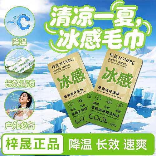 Cooling Ice Towel Wipes, Mint Cooling Sweat Removal Towel, P