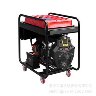 12KW千瓦220V单相双缸汽油发电机组工地家用电器应急设备 15KVA