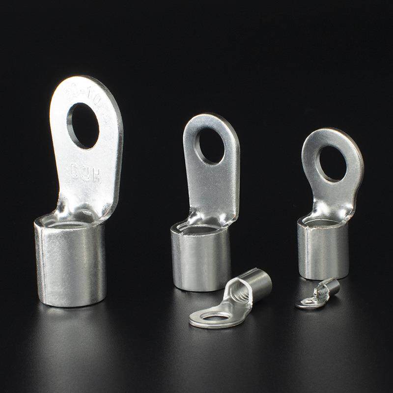 CJH端头RNB8-5S紫铜1.0厚500个冷压圆形裸接线端子铜鼻子接头厂家