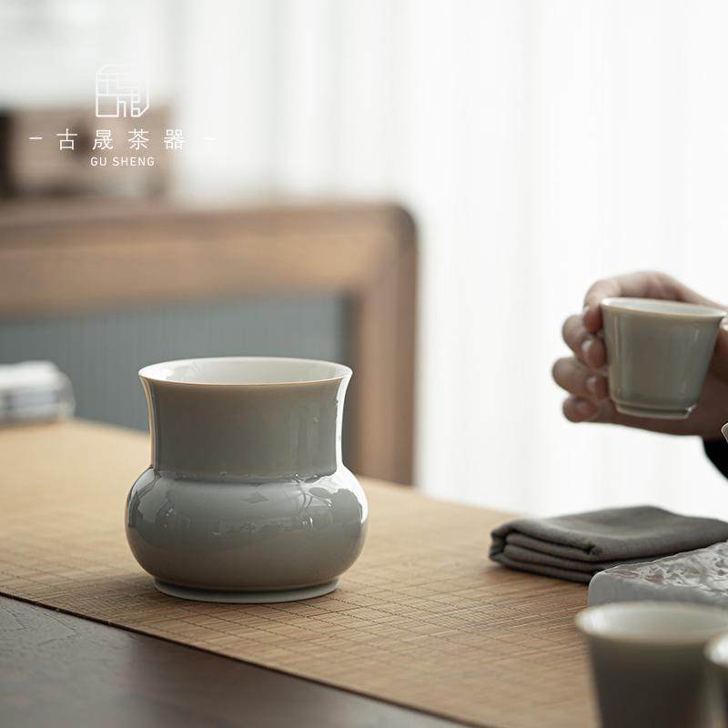 冰灰茶渣斗陶瓷建水日式功夫茶具家用办公水盂茶水桶茶洗杯洗配件,餐饮具,茶具礼盒,淘宝优惠券,粉丝福利购,淘宝优惠卷