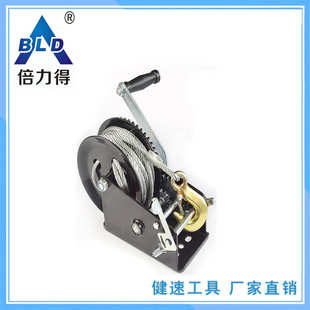 双磅重磅手动速 钢丝绳kc3000绞盘绞盘配 lbs 3000卷扬机