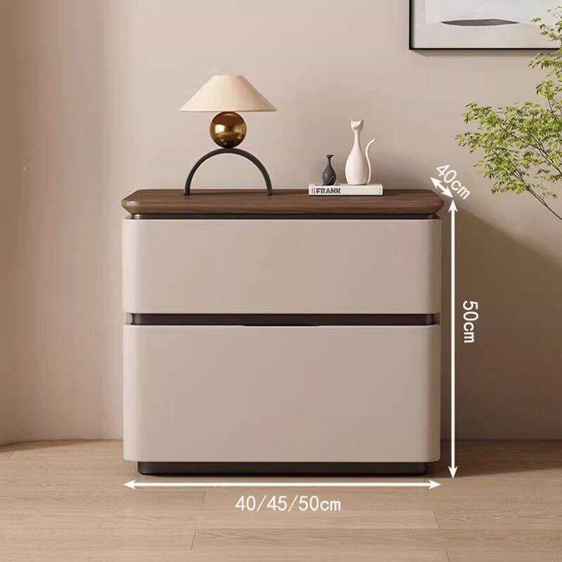 全实木无障碍豪华床头柜双抽屉高端储物柜2025全新现代简单储物柜