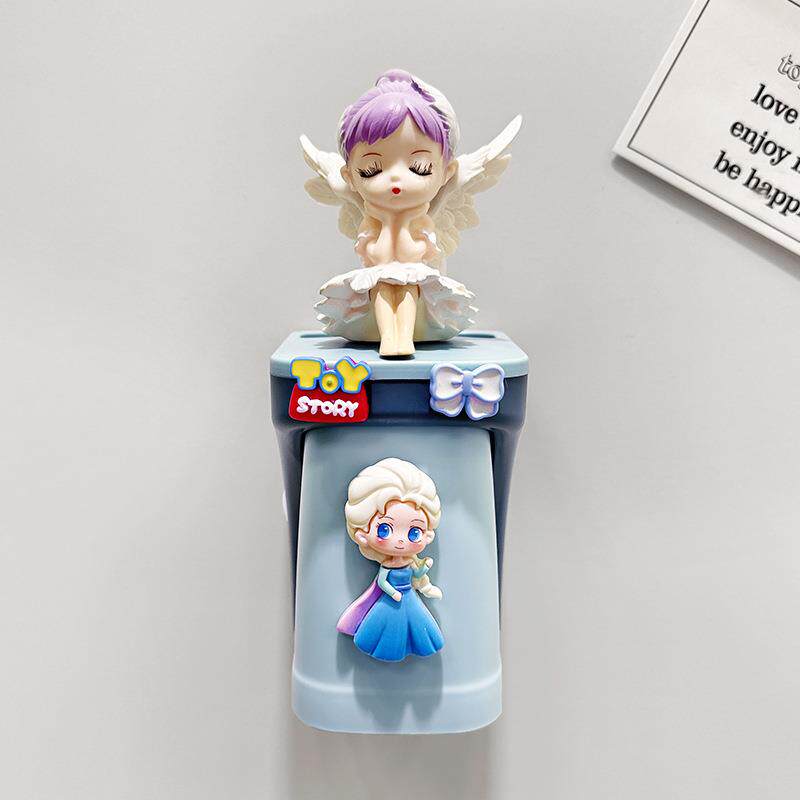 牙刷架子牙杯置物架磁吸式漱口杯高颜值卡通可爱儿童刷牙杯子家用