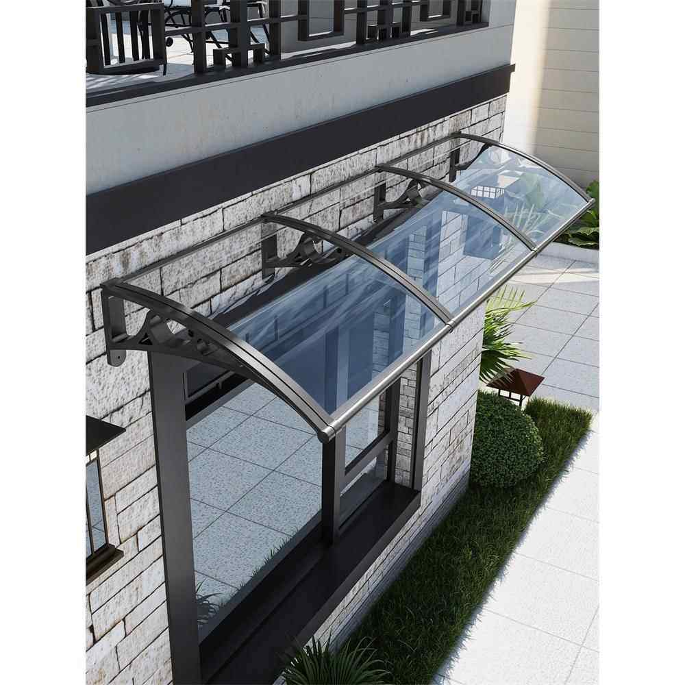 包邮铝合金架窗户雨棚户外PC耐力板家用遮阳挡雨阳台屋檐门头雨搭