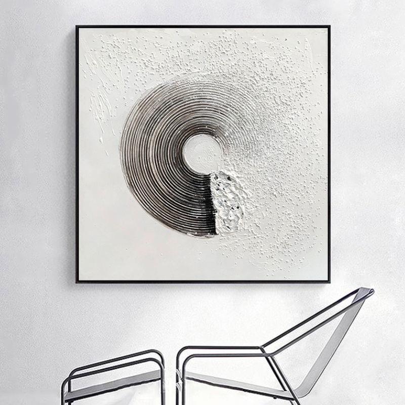 顺丰纯手绘抽象油画正方形客厅玄关装饰画手工绘制厚肌理壁画高级