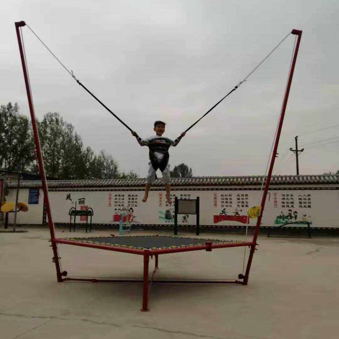 商用儿童钢架蹦极 户外手摇折叠蹦极跳床 成人健身跳跳床