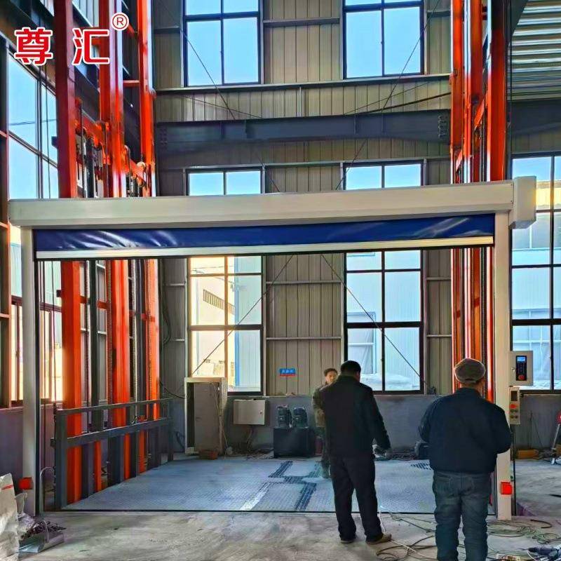 仓库大吨位升降平台 厂房简易式货梯车间工业导轨式重型升降平台