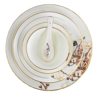 喜鹊登枝景德镇中式高档碗碟套装家用骨瓷餐具碗菜盘摆台