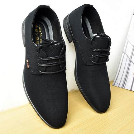 正品版皮鞋男夏季透气薄款软底英伦风闲时尚韩潮商务休正装男士布