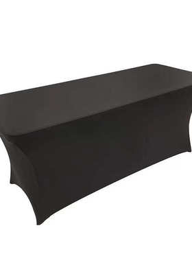 ⇕4FT6TF全包弹力桌套会议婚庆酒店宴会台布卓罩长方形白色桌