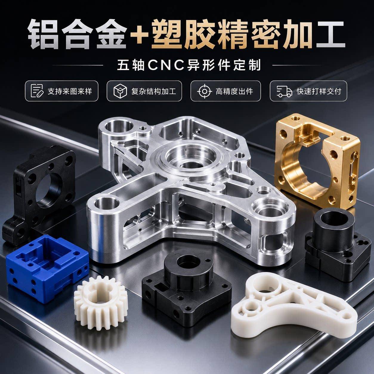 CNC多轴-五轴精密零件产品自动化配件黄铜铝件工程材料工艺礼品摆
