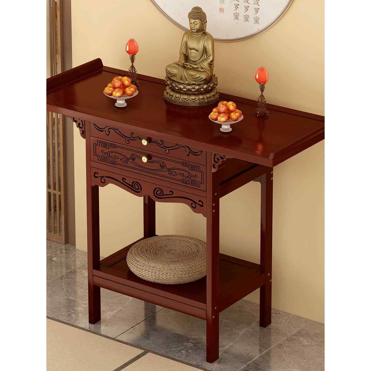 新中式供桌家用佛像神像佛龛立柜财神爷观音菩萨香火供奉摆台佛柜,商业/办公家具,桌面展架/摆台展架,淘宝优惠券,粉丝福利购,淘宝优惠卷