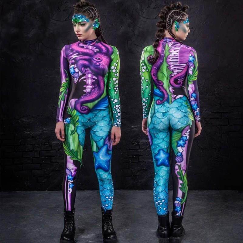 新款cosplay紧身衣万圣节服装连体裤Halloween Costume Jumpsuit