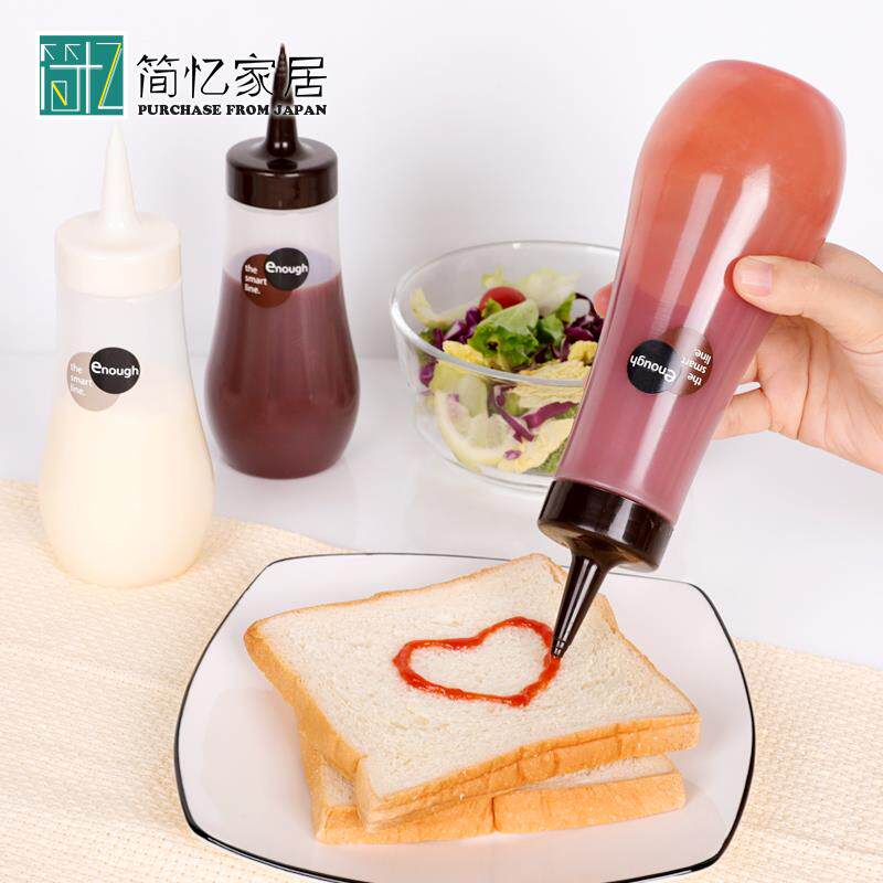 挤酱瓶沙拉酱耗油塑料尖嘴细口挤压式挤壶商用油壶日式酱汁酱料瓶
