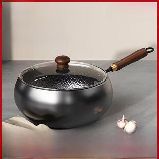 胖东来锅章丘铁锅纯手工锻造小锅迷你小铁锅不粘锅家用锅