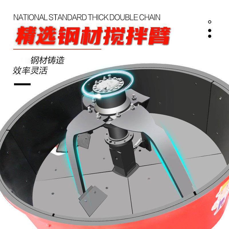 混凝土平口搅拌机小型立式水泥砂浆圆盘朝天锅大型强制柴油搅拌机