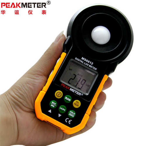便携式数位亮度ms6612高精度测试仪式照度计pm6612华谊peakmeter
