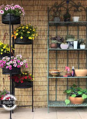 SHANGPIN 欧式做旧铁艺4层大花架