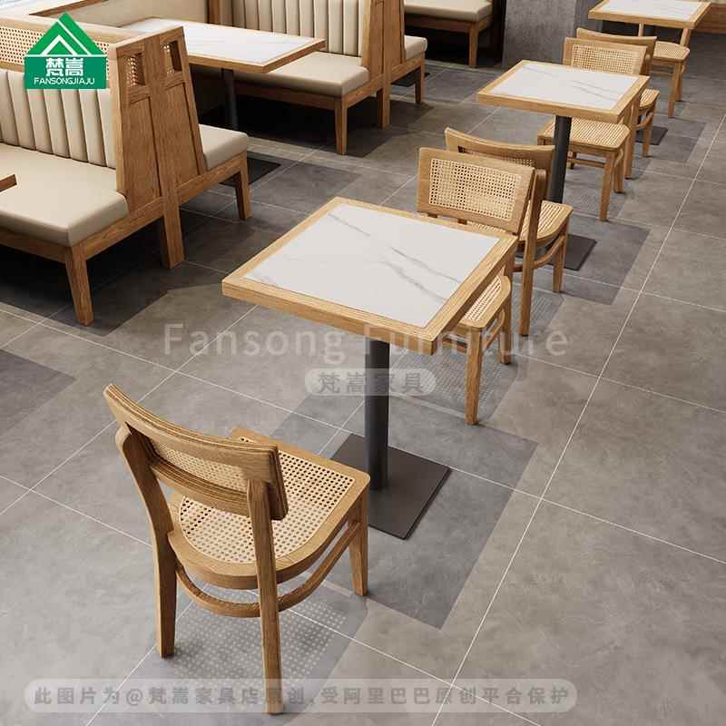 FS304中式餐饮饭店桌椅组合茶餐厅餐厅座椅子中主题餐厅茶新楼卡