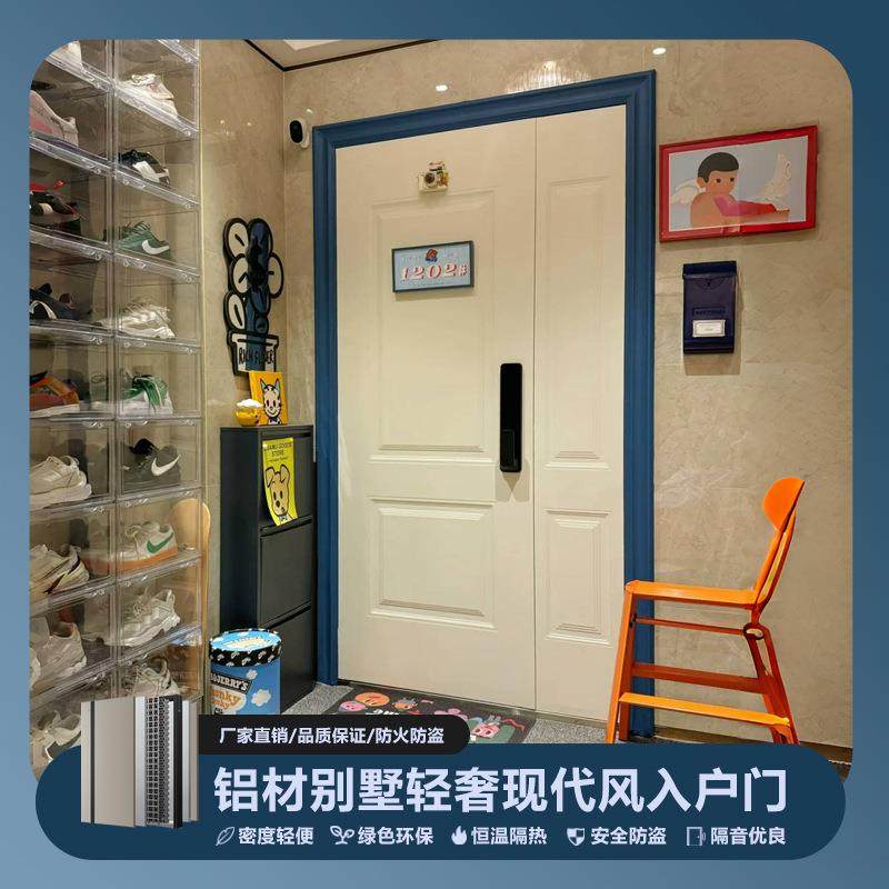 304不锈钢防盗门韩式门单门子母门大门进户门单双开门智能入户门