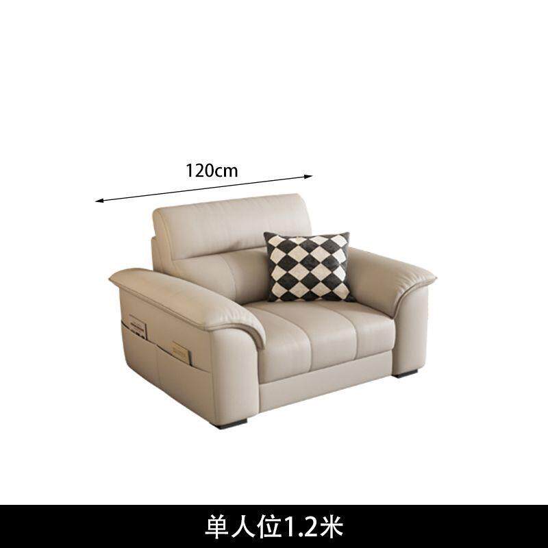 新款轻奢真皮沙发直排客厅大小户型钢琴极简意式皮艺沙发