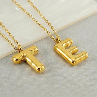 Stainless steel hip-hop letter pendant 不锈钢字母吊坠锁骨炼0